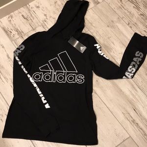 Adidas long sleeve hooded shirt - unisex